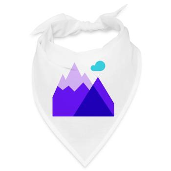 Bergfahren, Skifahren, Skifahren - Bandana - Weiß - Vorne