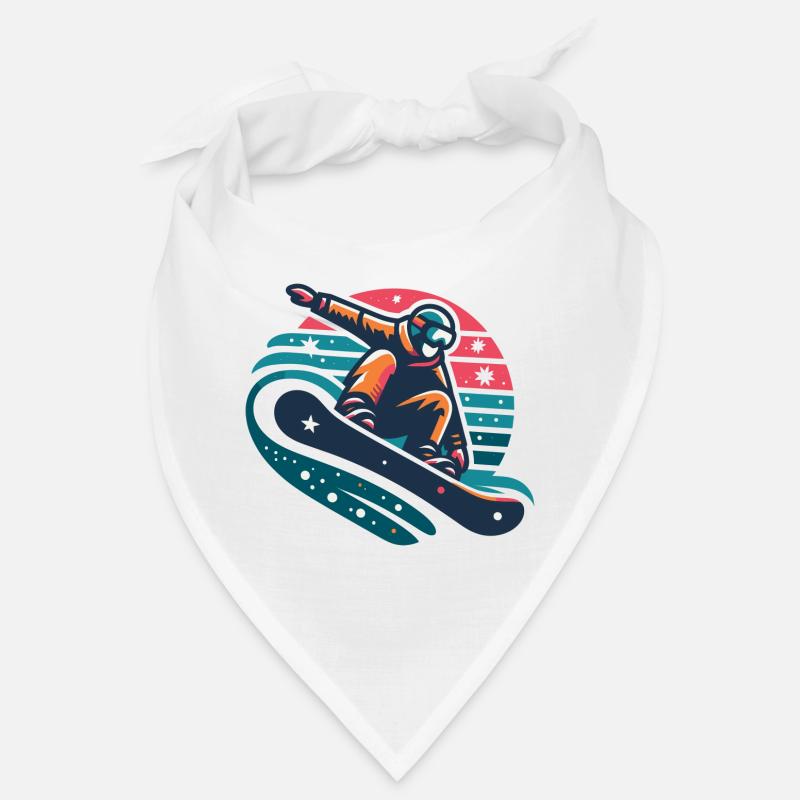 Dynamische Snowboarder-Bewegungsillustration Bandana