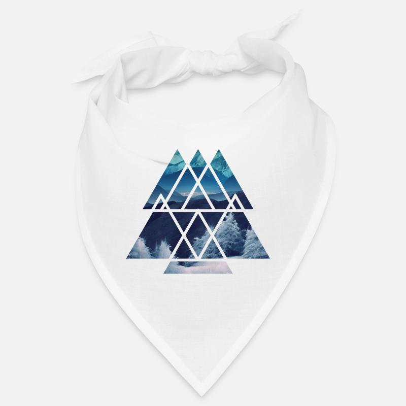 Azure Mountain Geometry Bandana