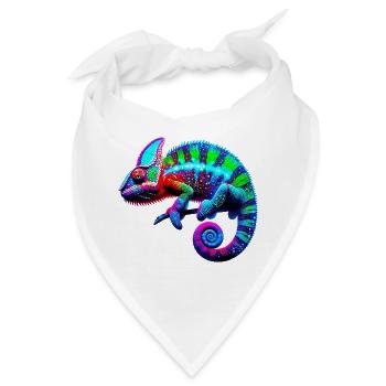 Chamäleon - Bandana - Weiß - Vorne