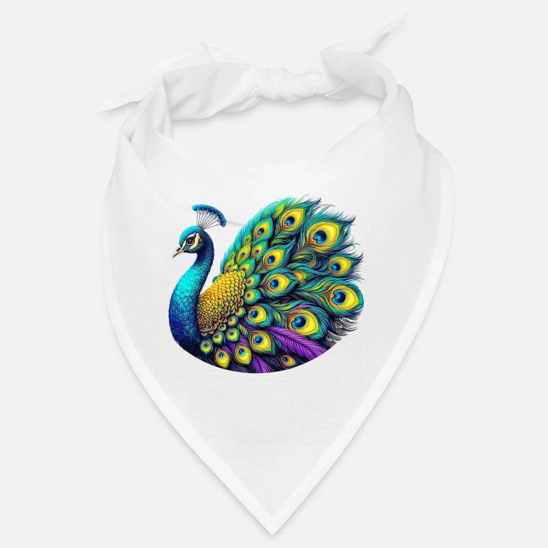 Peacock - Bandana - white