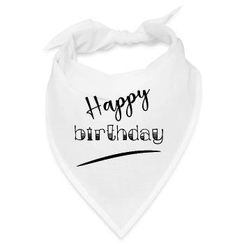 ALLES GUTE ZUM GEBURTSTAG. JAHRESTAG. - Bandana - Weiß - Vorne