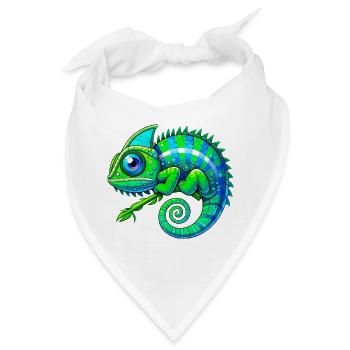 Chamäleon - Bandana - Weiß - Vorne