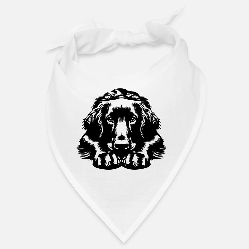 Flat-coated Retriever - Bandana - Weiß