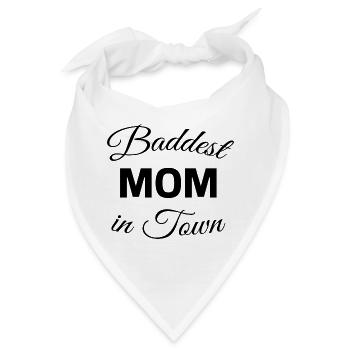 Baddest Mom in Town - Bandana - Weiß - Vorne
