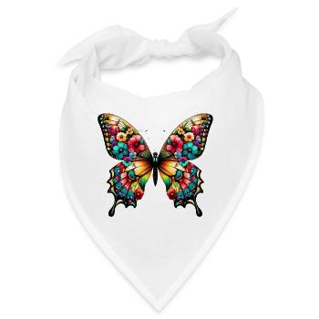 Schmetterling - Bandana - Weiß - Vorne