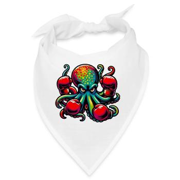 Krake - Bandana - Weiß - Vorne