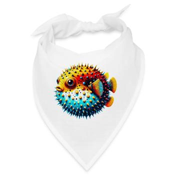 Kugelfisch - Bandana - Weiß - Vorne