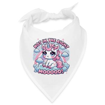 Trauriges Einhorn in „Nicht in der Stimmung“ - Bandana - Weiß - Vorne