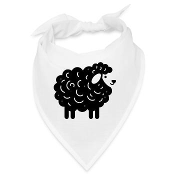 Schwarzes Schaf - Bandana - Weiß - Vorne