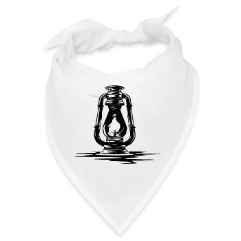 Skizze Öllampe - Bandana - Weiß - Vorne
