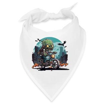 Undead Ride: Ein Zombie-Biker in einer Stadt voller Spaziergänger - Bandana - Weiß - Vorne