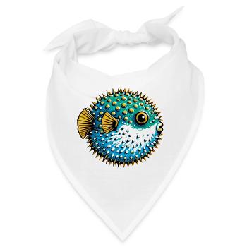 Kugelfisch - Bandana - Weiß - Vorne