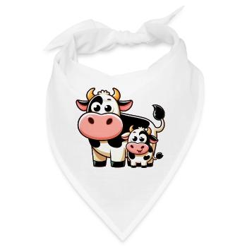 Kuh Kühe - Bandana - Weiß - Vorne