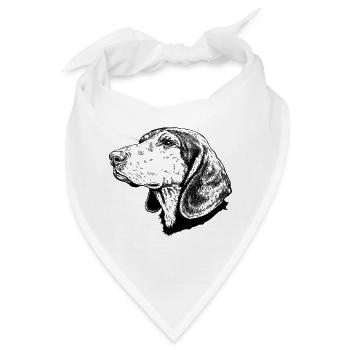 Griechische Bracke 01s Hellenikos Ichnilatis - Bandana - Weiß - Vorne