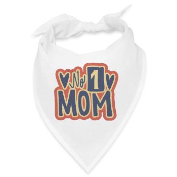 No. 1 Mom Vintage-Motiv - Bandana - Weiß - Vorne