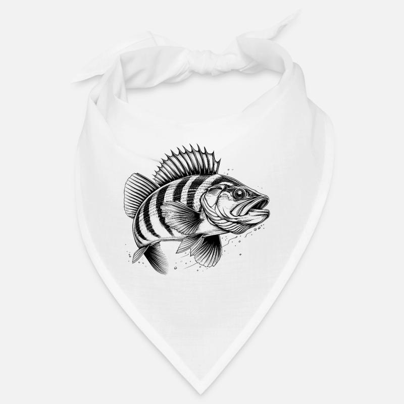 Flussbarsch - Bandana - Weiß