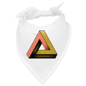 Penrose-Dreieck - Bandana - Weiß - Vorne