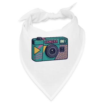 Millennial Retro Kamera - Bandana - Weiß - Vorne