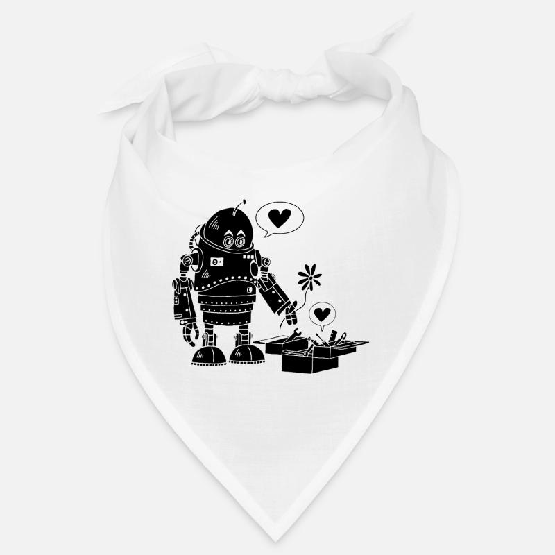 Robot Lovers (Black) Bandana