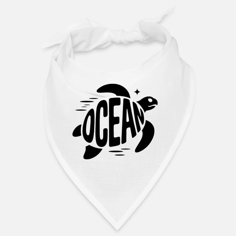 Ocean - Cool Turtle Ocean Logo Bandana