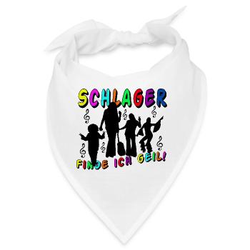 Schlager Party , Schlager Musik , Schlager Geil .. - Bandana - Weiß - Vorne