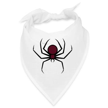 Gruselige Halloween-gruselige Goth-Spinne - Bandana - Weiß - Vorne