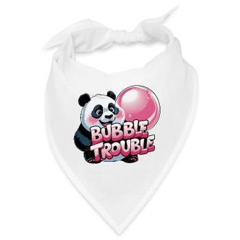 Niedlicher Panda mit Bubble-Torte - Bandana - Weiß - Vorne