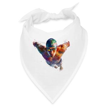 Wasserschwimmer Farbexplosion - Bandana - Weiß - Vorne