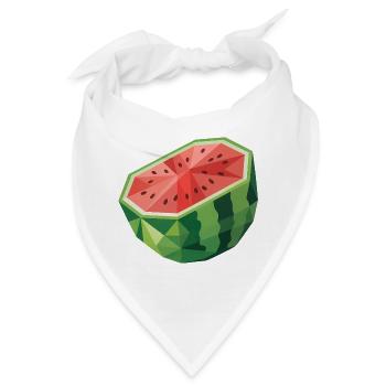 Melone - Cooles Frucht-Logo - Bandana - Weiß - Vorne
