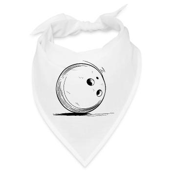 Bowlingkugel Zeichnung - Bandana - Weiß - Vorne