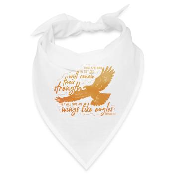 Isaiah 40 31 - soar on wings like eagles Lettering - Bandana - Weiß - Vorne