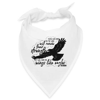 Isaiah 40 31 - soar on wings like eagles Lettering - Bandana - Weiß - Vorne