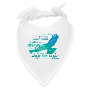 Isaiah 40 31 - soar on wings like eagles Lettering - Bandana - Weiß - Vorne
