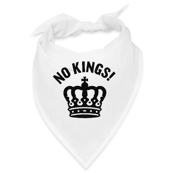 No Kings! KronenKritik Shirt - Bandana - Weiß - Vorne