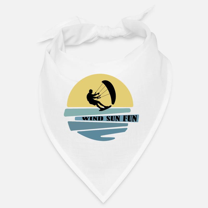 Wind Sonne Fun Kitesurfer - Bandana - Weiß
