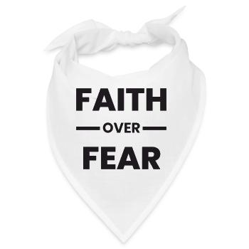 Faith_Over_Fear_Transparent_Black - Bandana - Weiß - Vorne