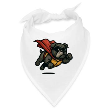 Heroischer Bulldoggen-Umhang - Bandana - Weiß - Vorne