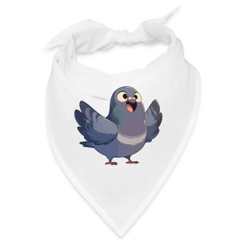 Tauben Taube - Bandana - Weiß - Vorne
