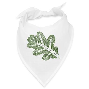 Eichenblatt  - Bandana - Weiß - Vorne