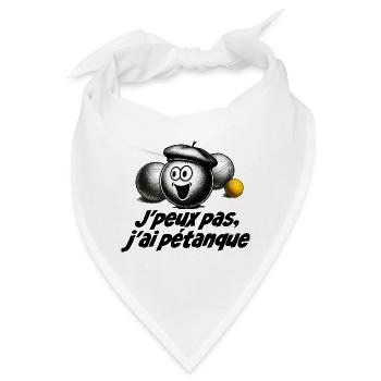 Ich kann nicht. Ich habe Petanque. - Bandana - Weiß - Vorne
