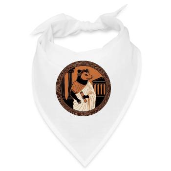 Klassisches Philosophen Opossum In Antiker Toga - Bandana - Weiß - Vorne