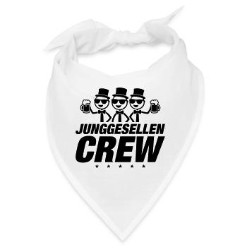 Junggesellen Crew - Bandana - Weiß - Vorne