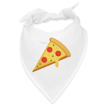 Pizzastück - Bandana - Weiß - Vorne