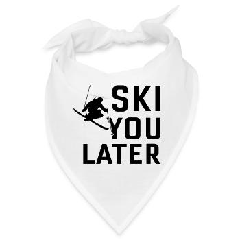 Ski You Later SVG – Modernes Statement Design - Bandana - Weiß - Vorne