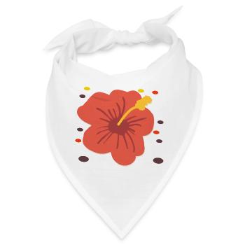 Hibiskus  - Bandana - Weiß - Vorne