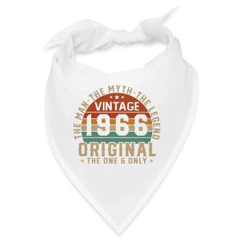 1966 Vintage Retro Geburtstagsgeschenk - Bandana - Weiß - Vorne