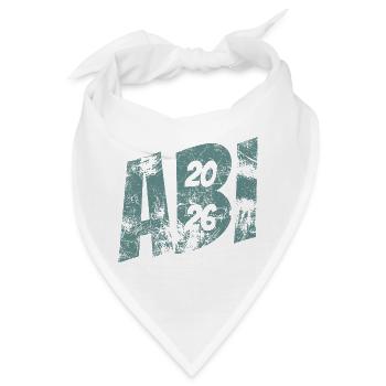 Abi 2026 - Abitur - Geschenk - Bandana - Weiß - Vorne
