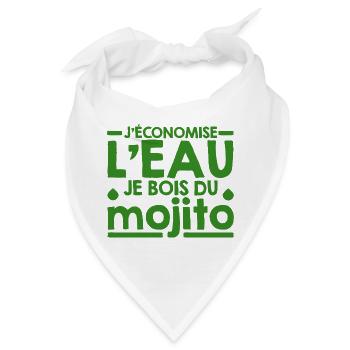 Mojito Humor-Phrase Mojito-Cocktail - Bandana - Weiß - Vorne