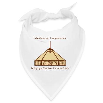 Lampenschirm-Witz, Gedämpftes Licht durch Scheiße - Bandana - Weiß - Vorne